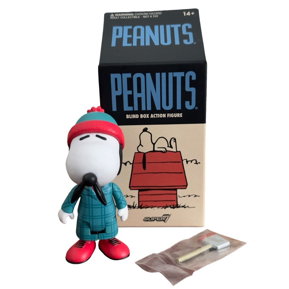 Super7 Peanuts ReAction Snoopy Blind Box Lumberjack Figure Wave 4 READ